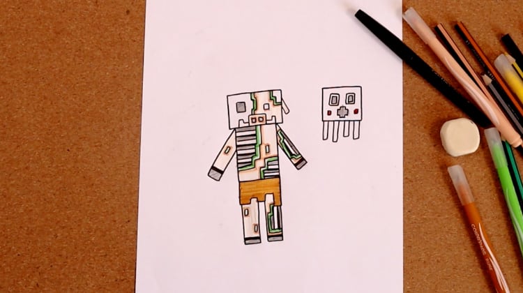 desenho do minecraft para desenhar